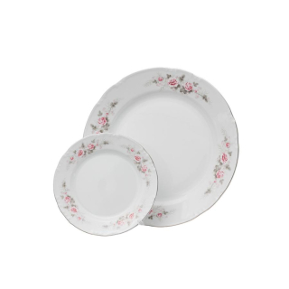 CONSTANCE decor FLORAL -  Serviciu de tort din portelan - 6 persoane